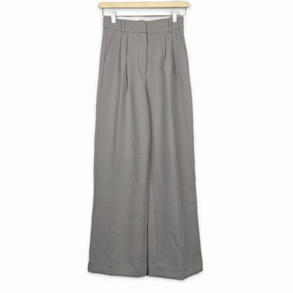 NWT Abercrombie and Fitch A&F Sloane Tailored Wide Leg Pant Size 26 / 2R - Picture 2 of 16